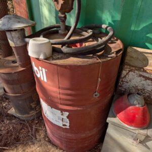44 gallon drum with hand pump