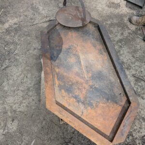 Campfire cooking plate cast iron