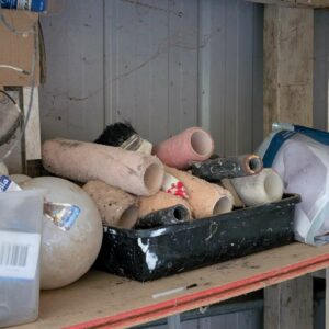 Asstd lots of painting tools, tins of paint etc